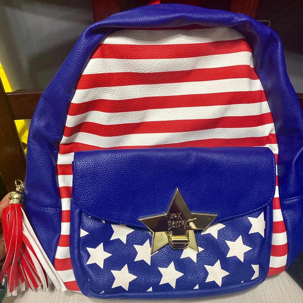 Betsey Johnson American Flag Bag